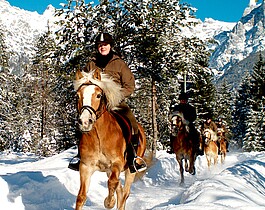 Riding holiday in the winterly Pillerseetal region