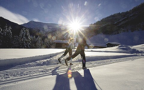 Active holidays with cross-country skiing in the Pillerseetal region